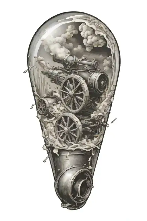 Cannon Shooting Out Meth Crystals