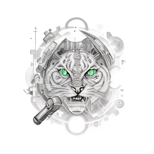 An Abstract Representation Of A Content Creator With Various Digital Tools And Symbols