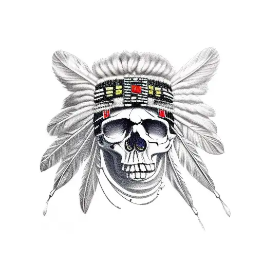 Indian Chief Skull Tomahawk Pawn
