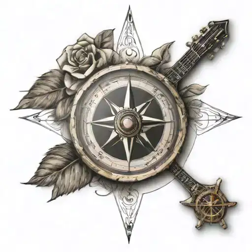 Guitar Note Compass Rose