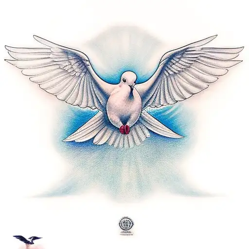 Dove Flying In The Sun Spiritual