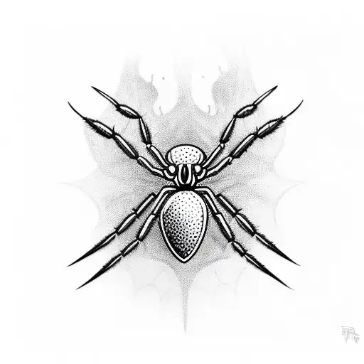 A Knife With A Spider On The Knife's Blade