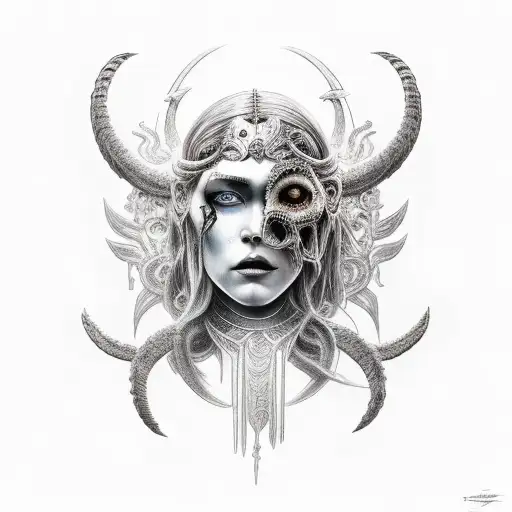 Hel The Goddess Of The Unworthy Dead And The Dread Wolf Fenris