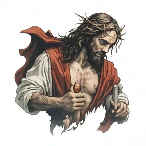 Jesus With Six Pack