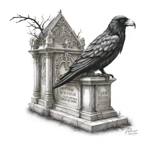 Cemetery Of The Grave Of The Crow Church Statue