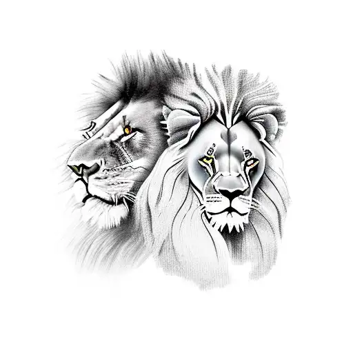 Lion With A Spartan Soldier Sit On It