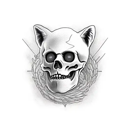 Human Skeleton Walking A Fox