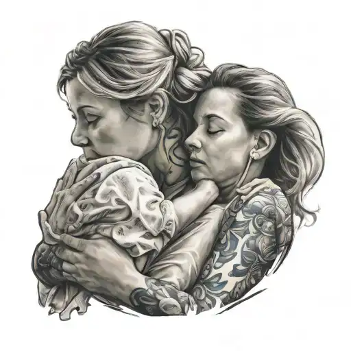 A Woman Holding A Baby