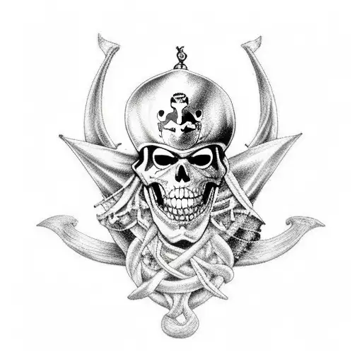 Pirate Ship Black And White