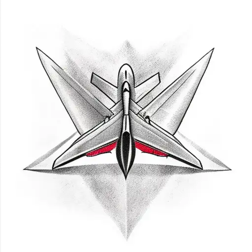 Paper Airplane With A Fight Jet As A Shadow