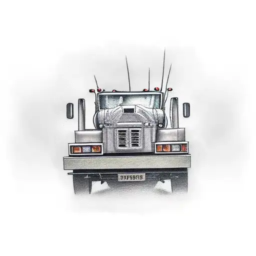 Flipped Over Military Logistic Truck