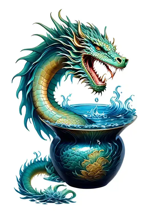 Aquarius Dragon Water Vase