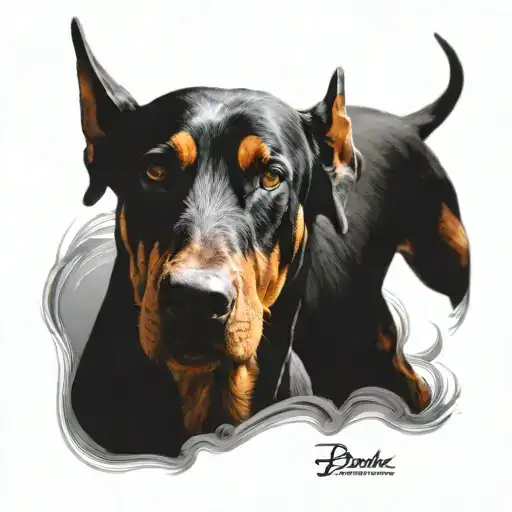 Evil Doberman Dog
