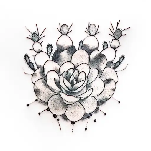 Crow Holding Cactus Flower