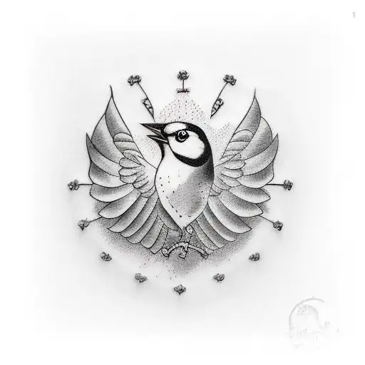 Bird Hiding Behind Shield