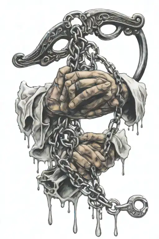 Death Dying Tears Angel Handcuffs