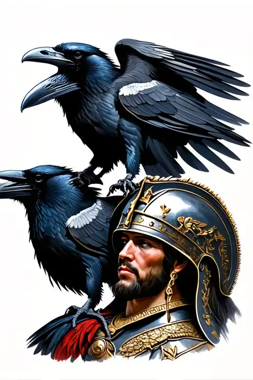 A Raven And A Roman Soldier