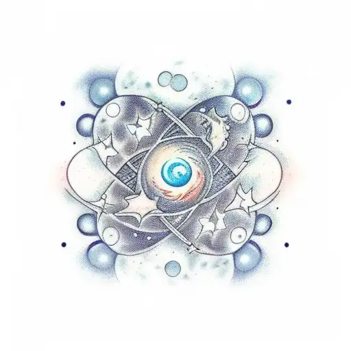 Stars Clouds Moon Galaxy