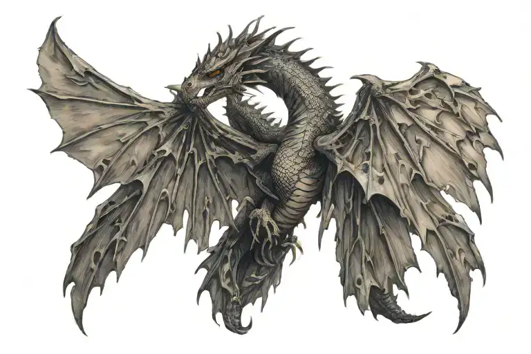 Dragon Wings Spread Wide