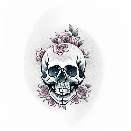 Skull With Roses