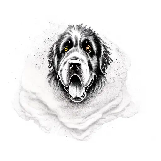 Newfoundland Dog Head