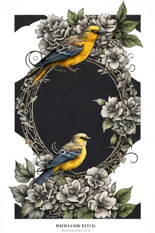 Arizona State Birds And Flowers Surrounding