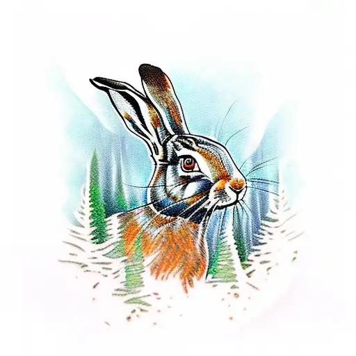 Hare In A Forest