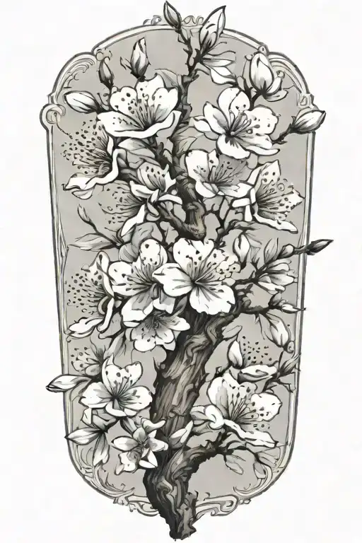 Cherry Blossoms Growing