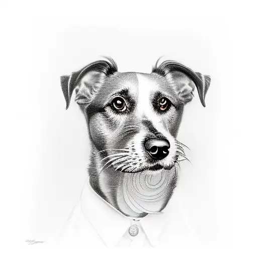 A Realistic Portrait Of The Client's Favorite Dog Surrounded By Their Friends