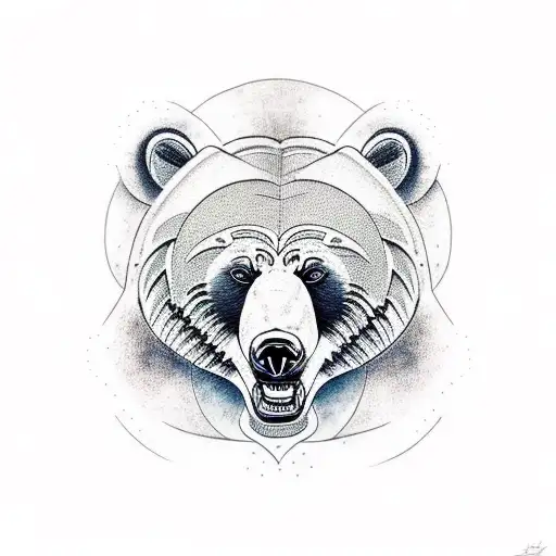 Bear Roar In The Nature