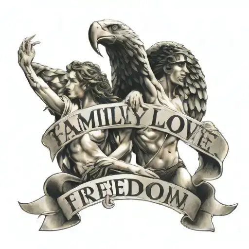 Family Love Freedom Sign Victory Faith