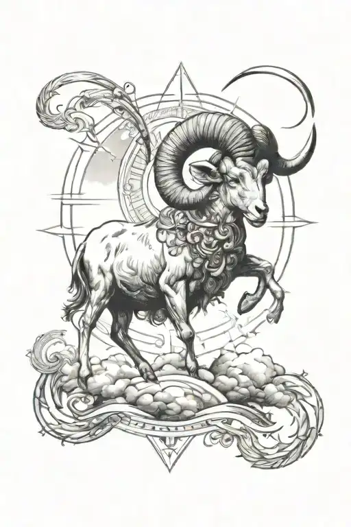 Aries Star Symbol On The Sky