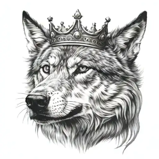 Wolf With Half Thron Crown