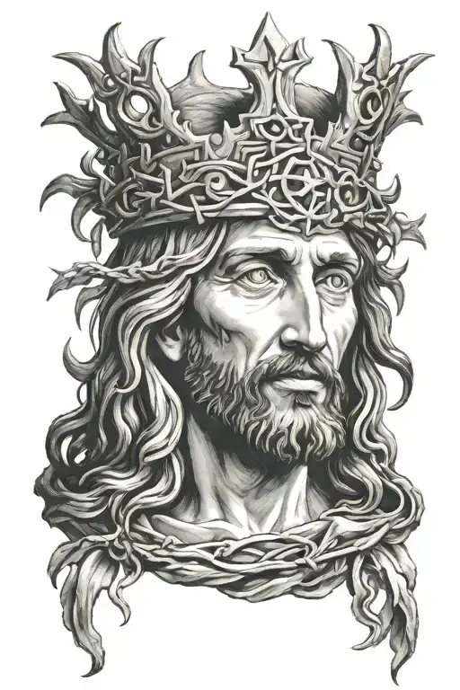 Jesus Christ With Thorn Crown
