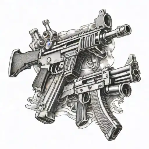 Ak 47 Gun In The Middle Outlawz