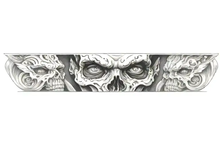 Half-skull Theatrical Mask