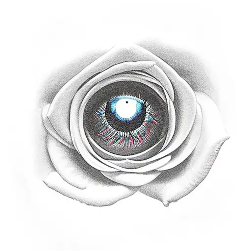 Eye In Cloud Watching Down Over Roses