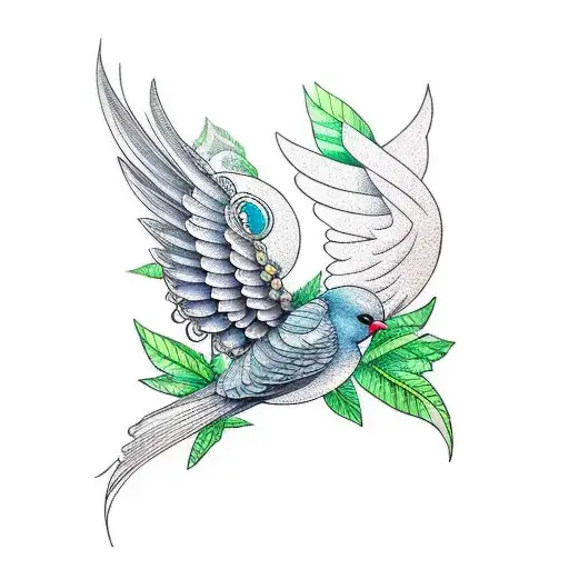 Bird And Infinity Sign With Book