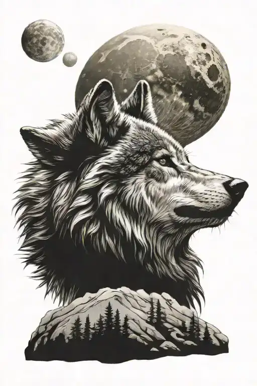 Wolf Howling At The Moon