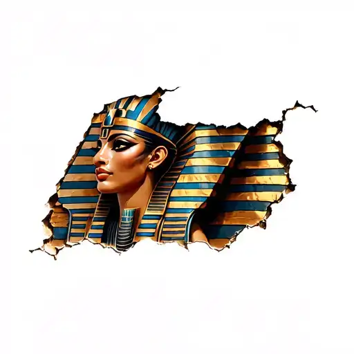 Coverup Egyptian Wall Being Torn