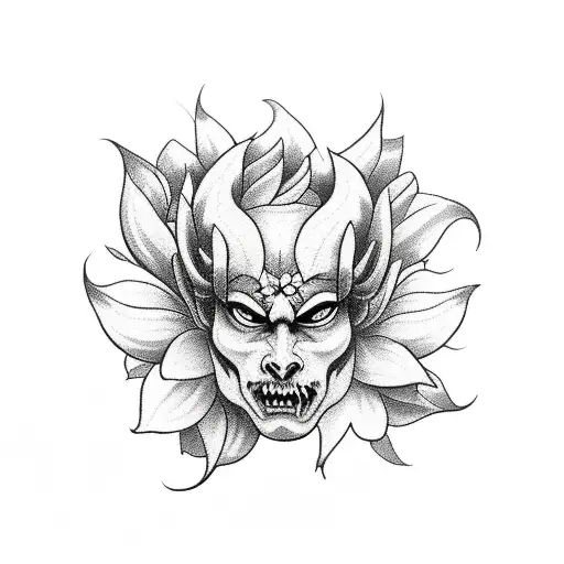 Demon With Flowers
