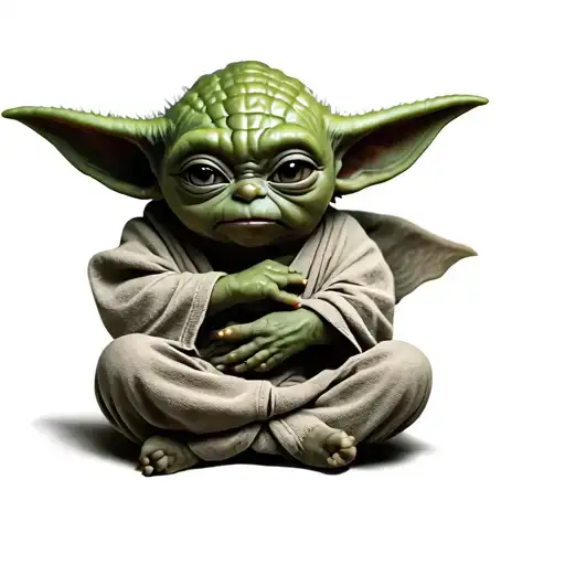 Baby Yoda Meditating