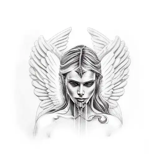 Angel With Ak47 And Temida