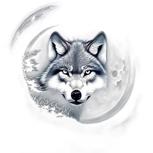 Baby Wolf Howling At The Moon