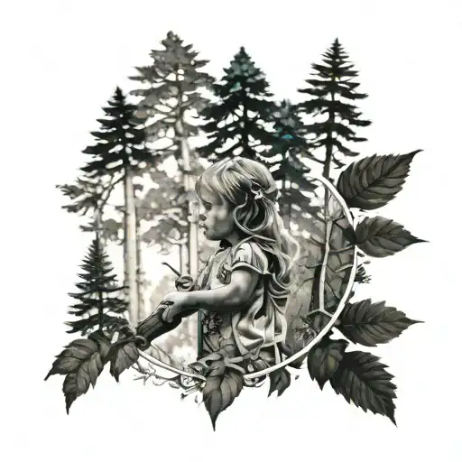 Little Girl In Forest