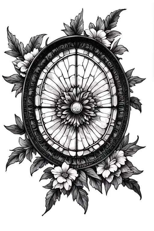 Stained Glass Window Black And White