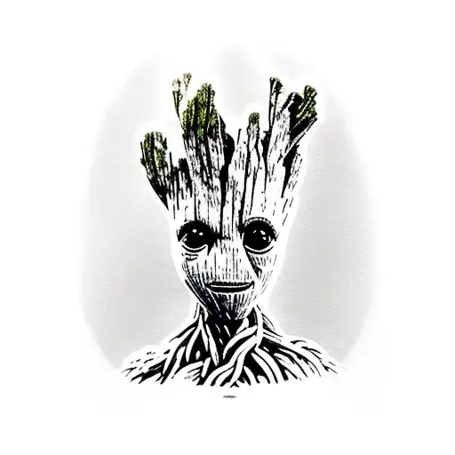 Groot Holding Dog Print