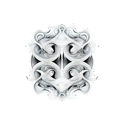 Abstract Wavy Lines Shaded