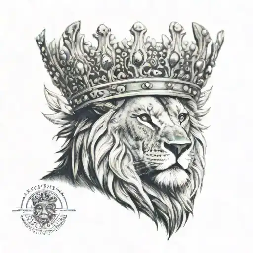 Lion Wearing A Crown