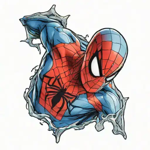 Headshot Of Spider Man Looking Right Side
